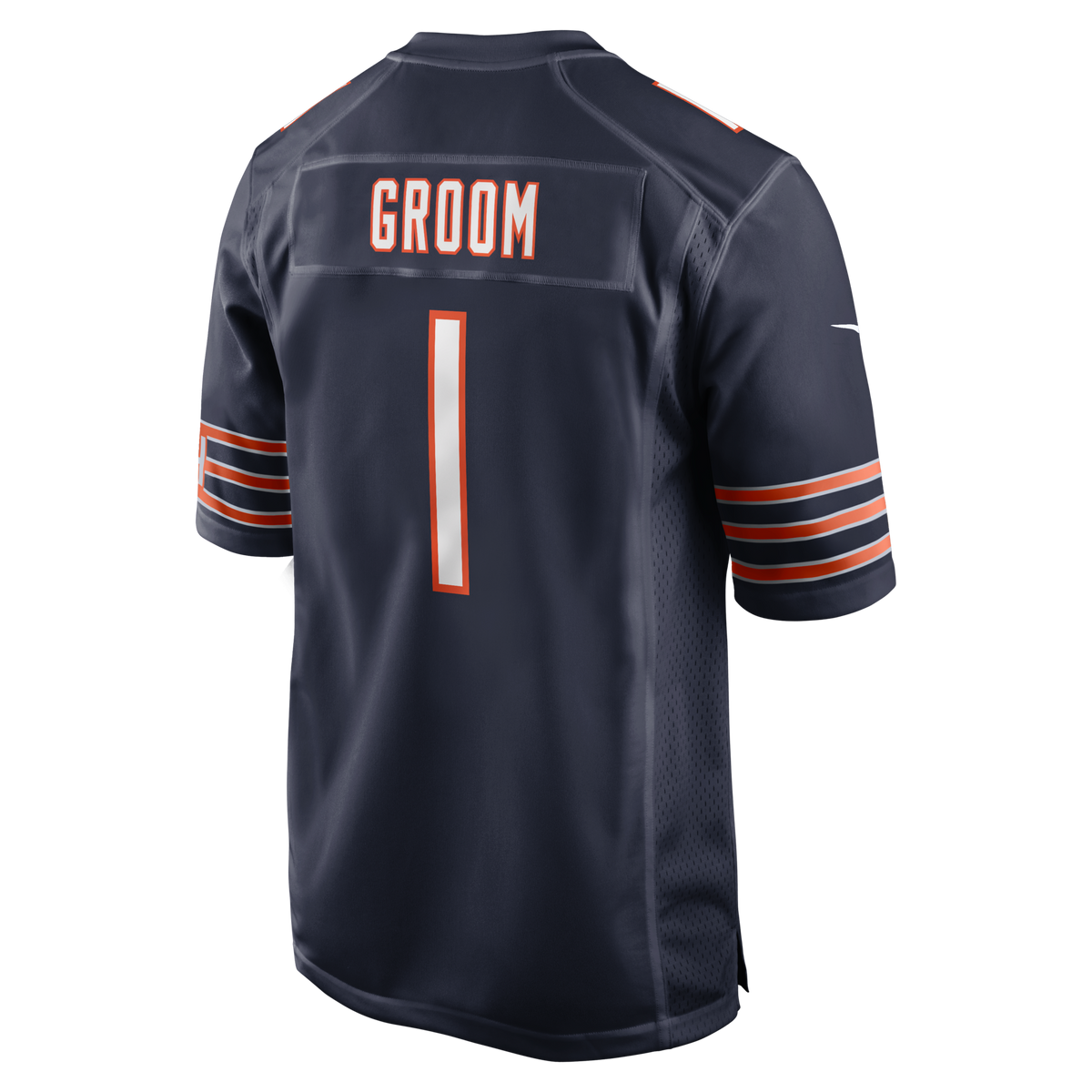 Chicago Bears Number 1 Groom Navy Game Jersey