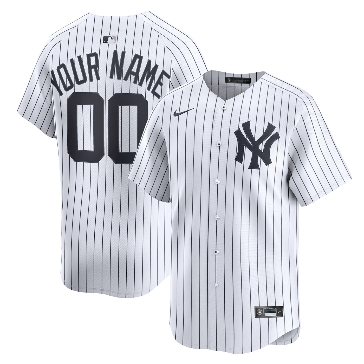New York Yankees Nike White Home Limited Custom Jersey