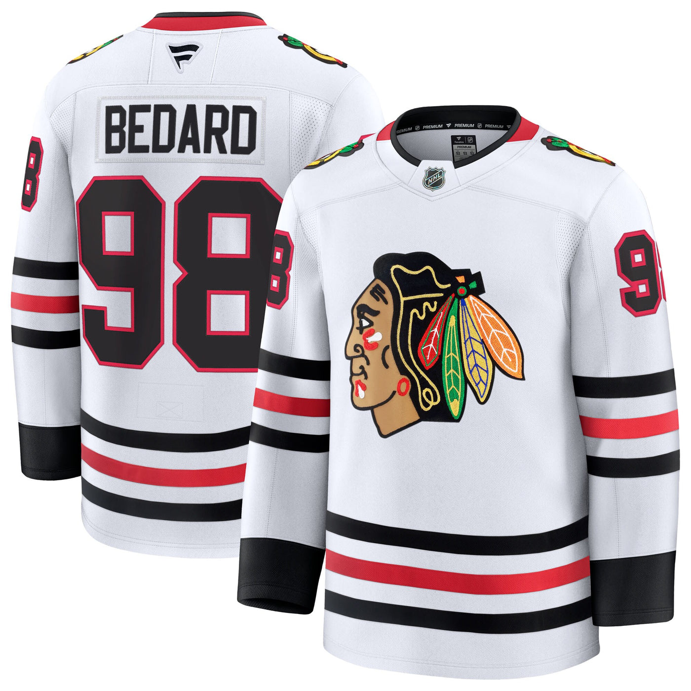 Chicago Blackhawks Connor Bedard Fanatics White Away Premium Jersey