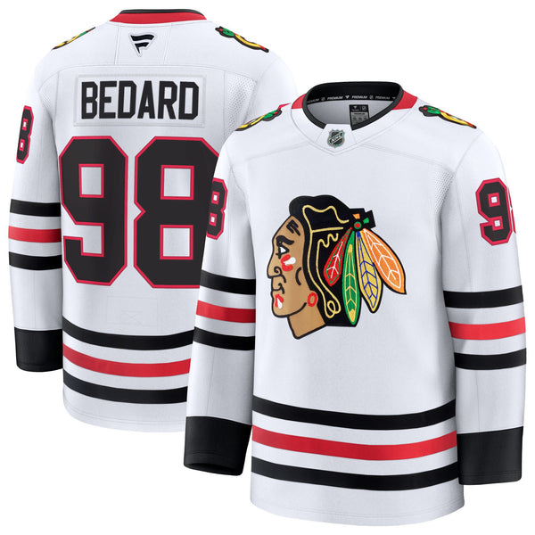 Chicago Blackhawks Connor Bedard Fanatics White Away Premium Jersey