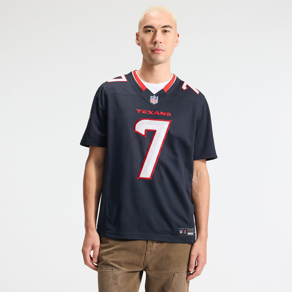 Houston Texans C.J. Stroud Navy Team Vapor F.U.S.E. Stitched Limited Jersey