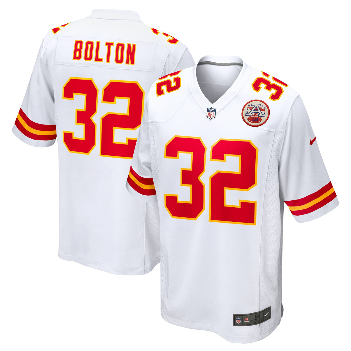 Kansas City Chiefs Nick Bolton White Away Game Player Jersey