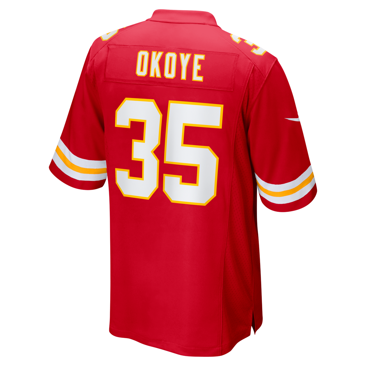 Kansas City Chiefs Christian Okoye Red Game Retired Player Jersey