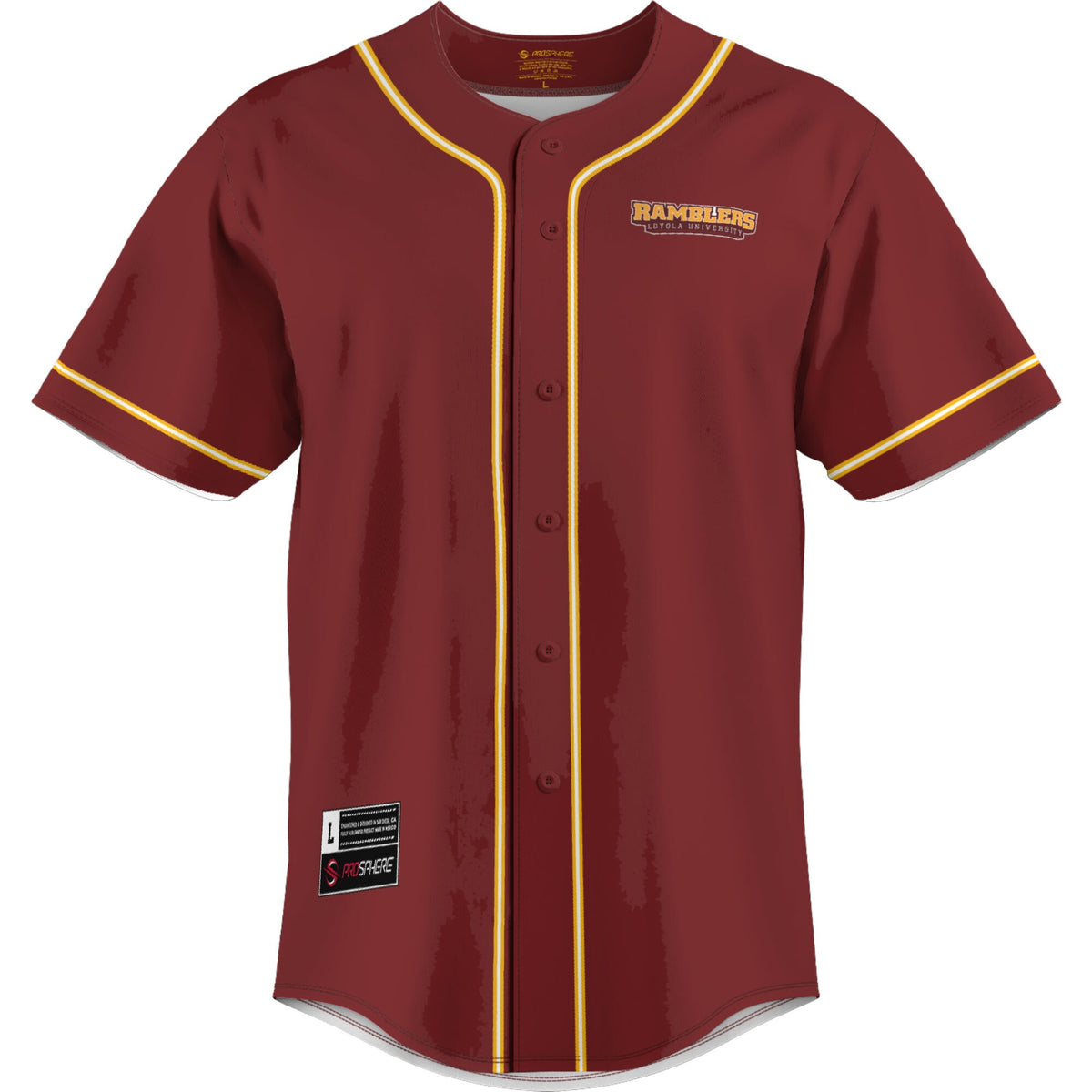 Loyola Chicago Ramblers GameDay Greats Lightweight Baseball Jersey - Maroon