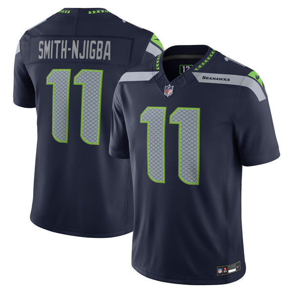 Seattle Seahawks Jaxon Smith-Njigba Nike College Navy Team Vapor F.U.S.E. Stitched Limited Jersey