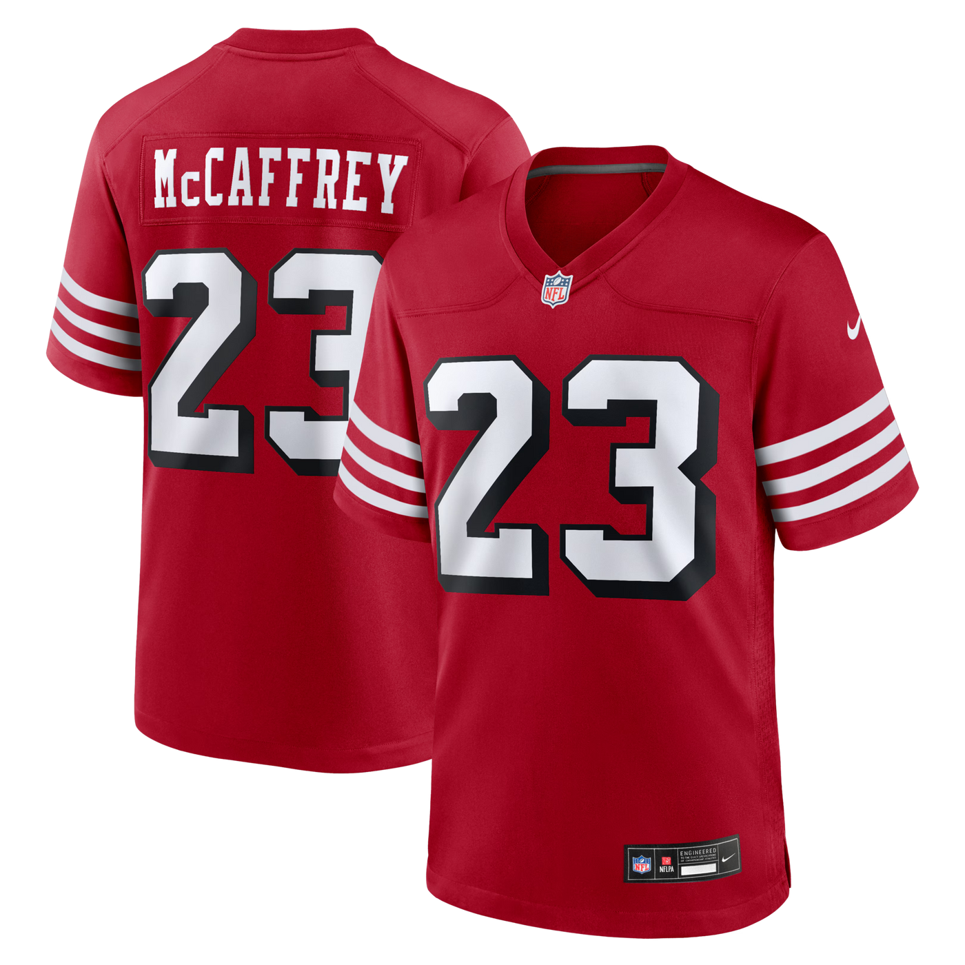 San Francisco 49ers Christian McCaffrey Nike Scarlet Alternate Game Player Jersey