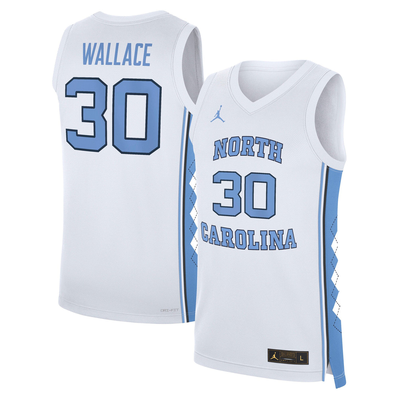 Jordan Brand Rasheed Wallace White North Carolina Tar Heels Replica Basketball Jersey