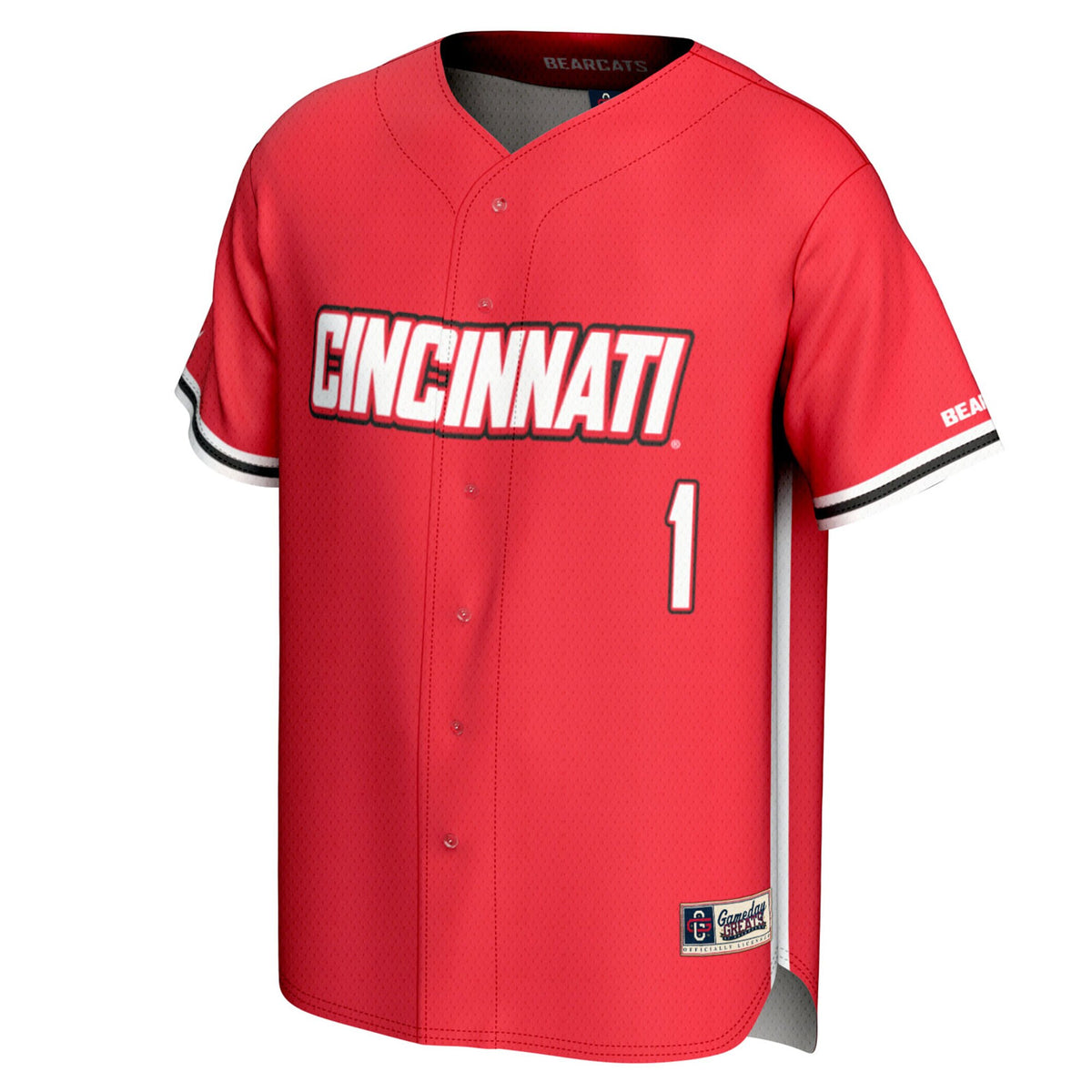 #1 Cincinnati Bearcats GameDay Greats Lightweight Baseball Fashion Jersey - Red