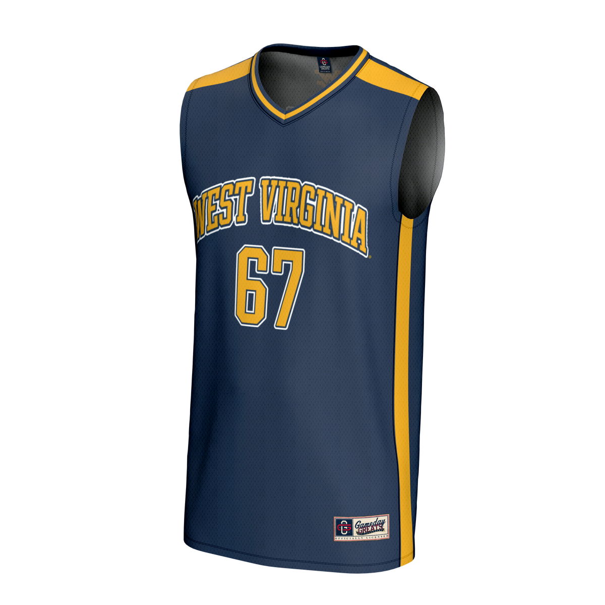 #67 West Virginia Mountaineers GameDay Greats Lightweight Basketball Jersey - Navy