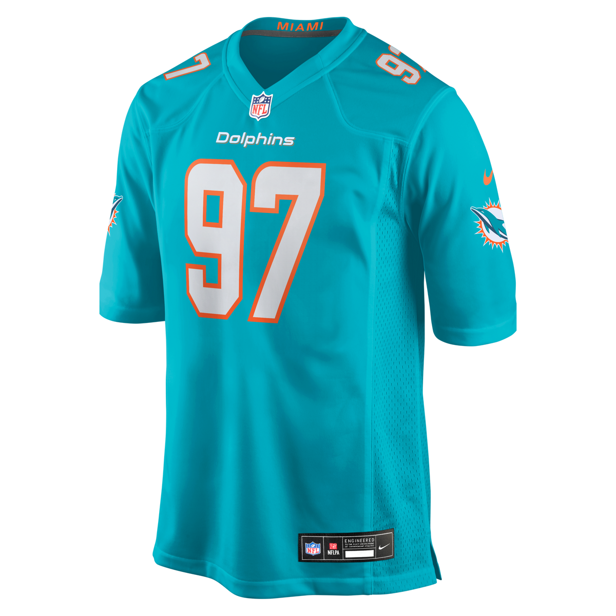 Miami Dolphins Rashard Lawrence Aqua Team Game Jersey
