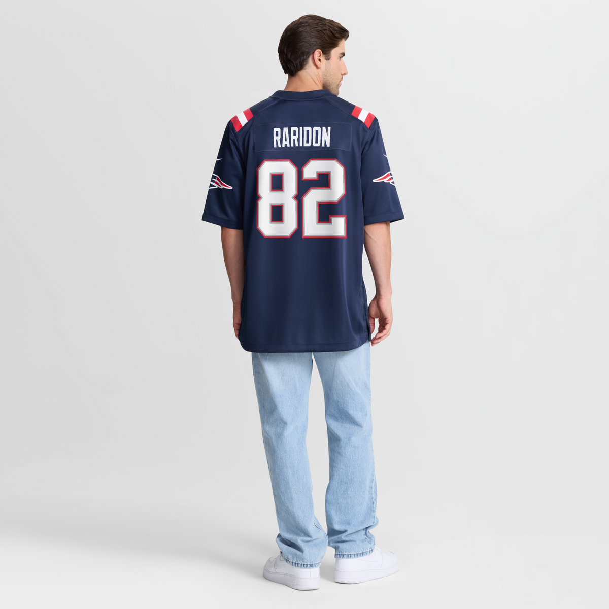 New England Patriots Eli Raridon Navy Team Game Jersey