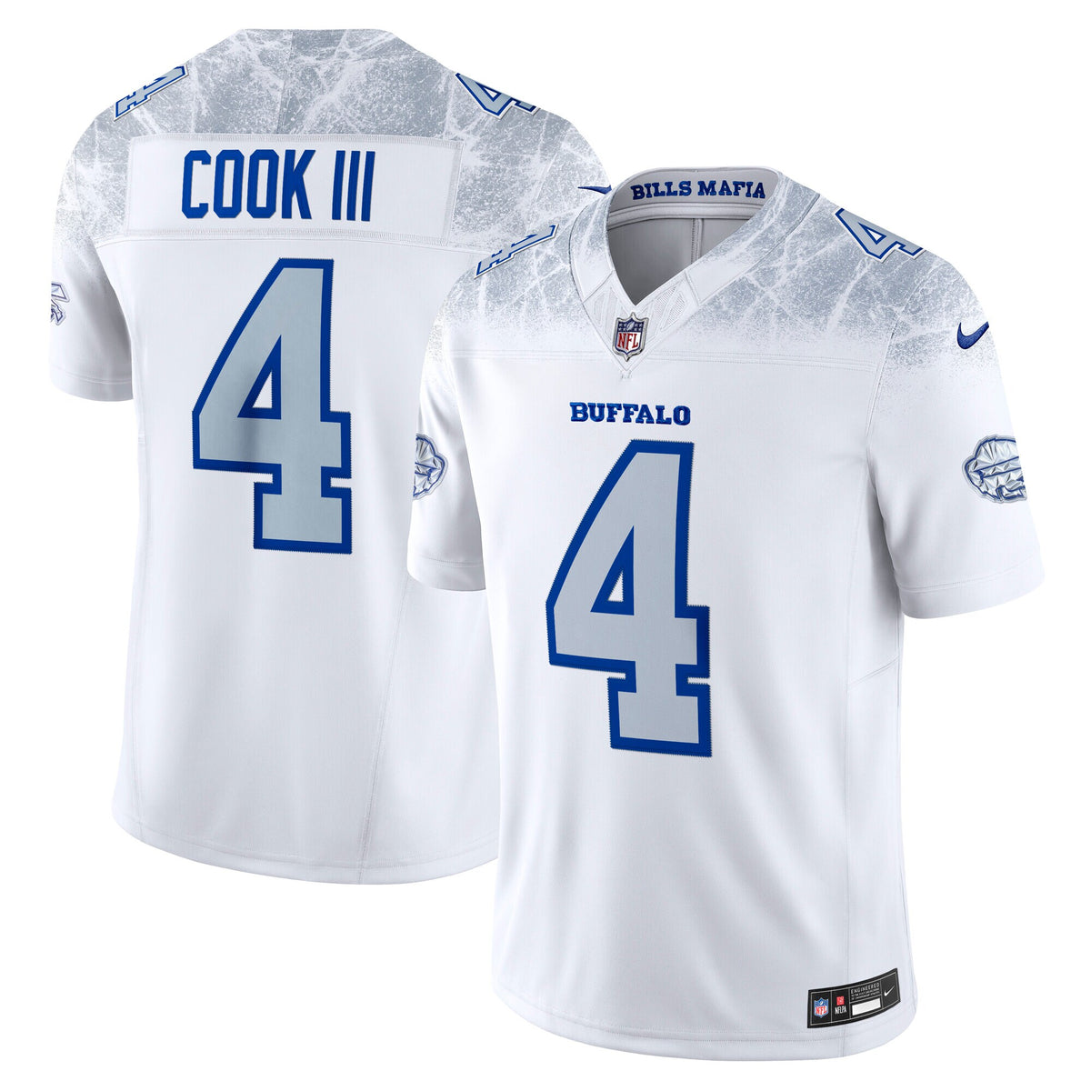 Buffalo Bills James Cook III White 2025 Rivalries Collection Stitched Limited Jersey