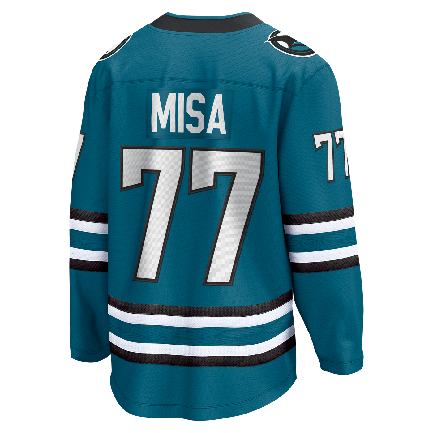 San Jose Sharks Michael Misa Fanatics Teal Breakaway Jersey