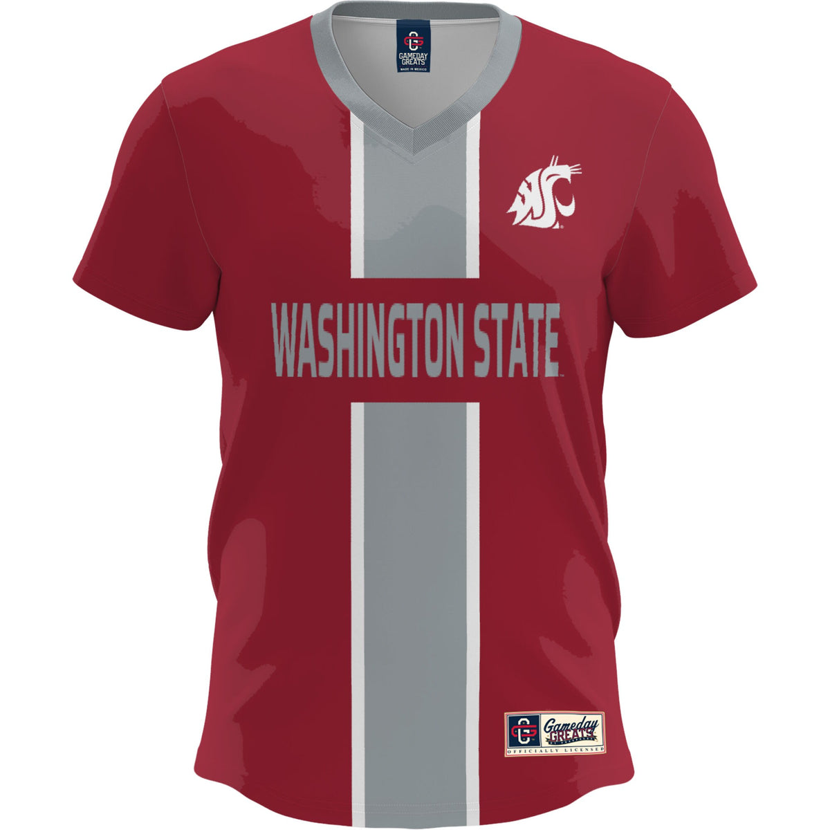 Washington State Cougars GameDay Greats Lightweight Soccer Fashion Jersey - Crimson