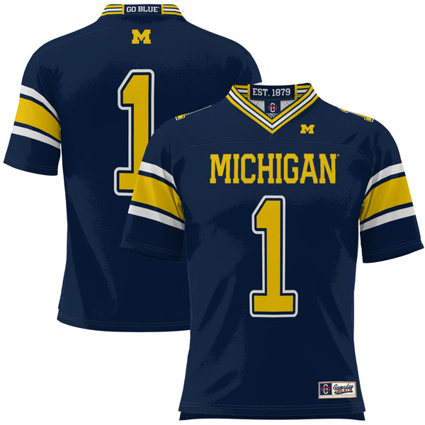 GameDay Greats #1 Navy Michigan Wolverines Football Jersey