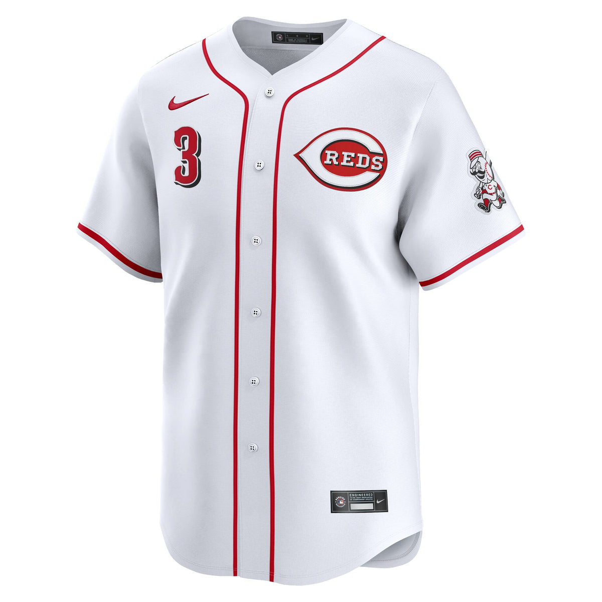 Cincinnati Reds Ke'Bryan Hayes White Home Limited Player Jersey