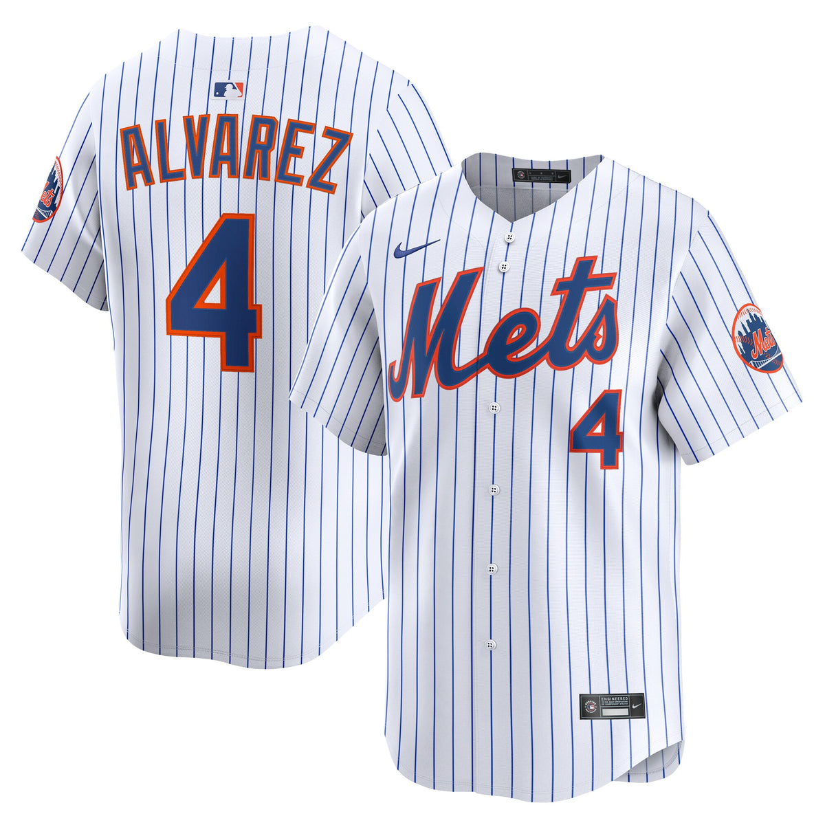 New York Mets Francisco Alvarez White Home Limited Player Jersey