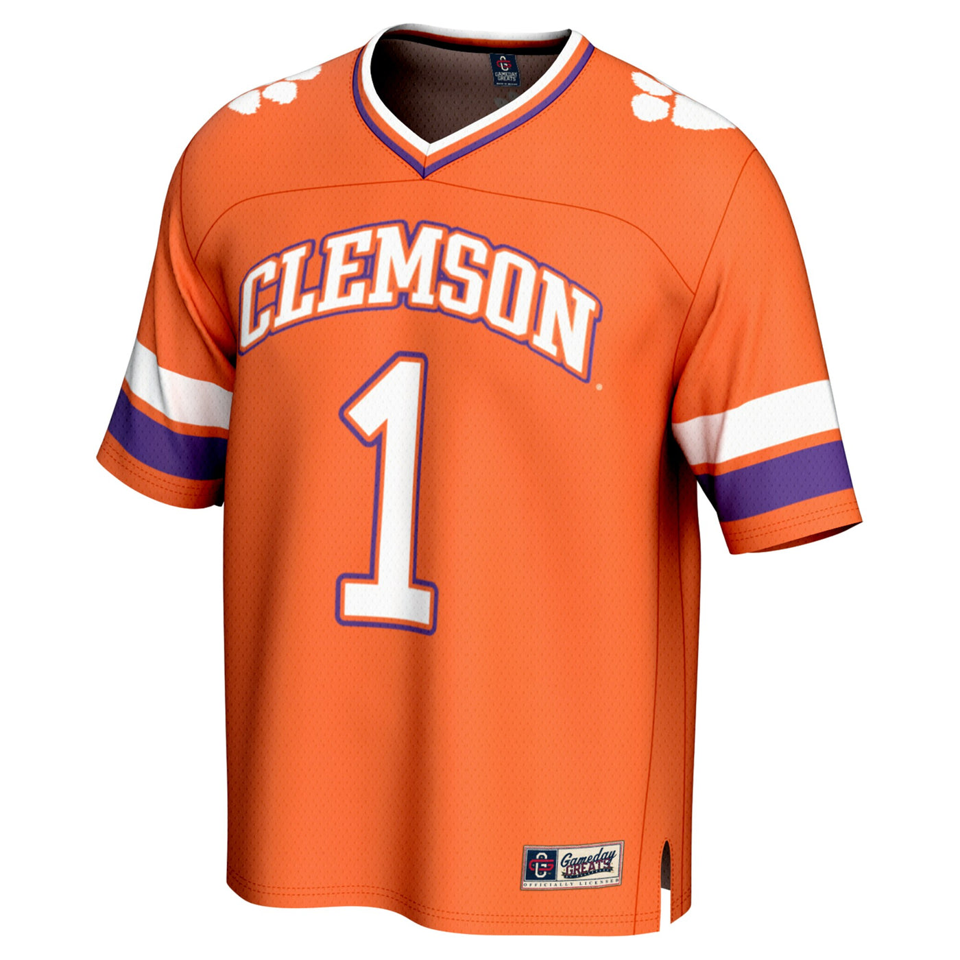 GameDay Greats #1 Orange Clemson Tigers Lightweight Collegiate Football Fashion Jersey