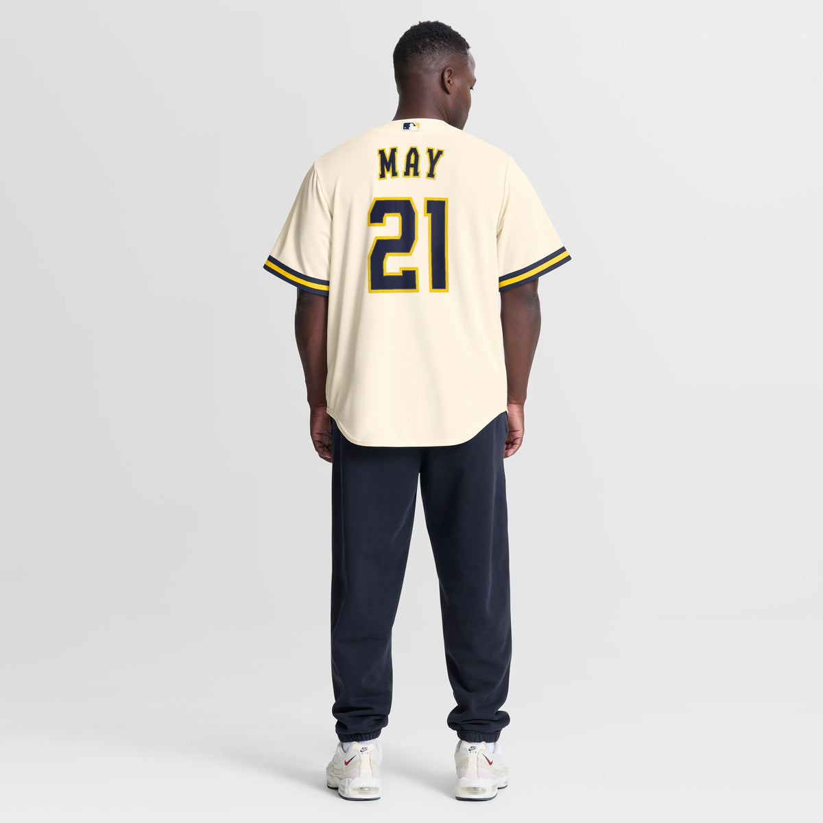 Milwaukee Brewers Dustin May Cream Home Replica Jersey