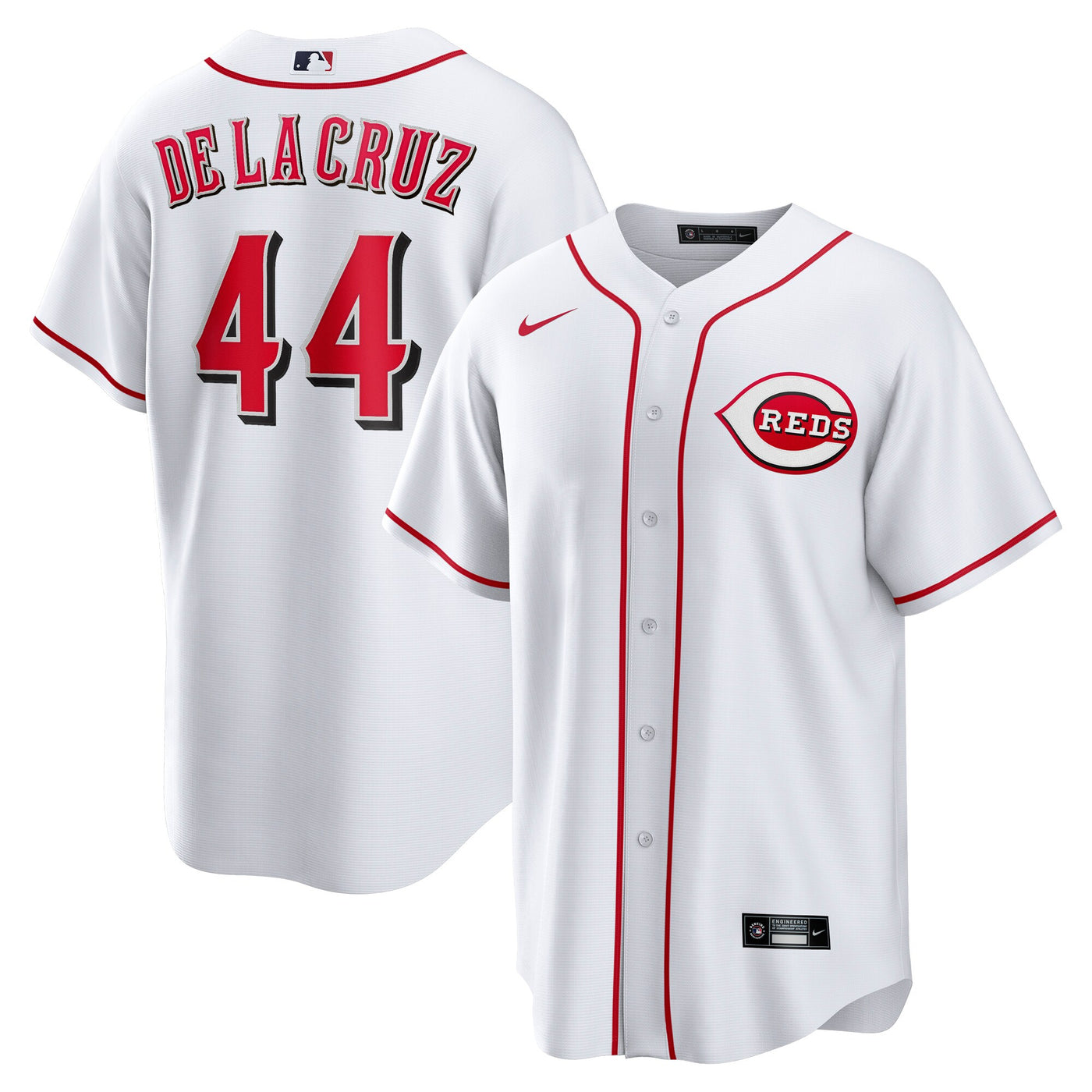 Cincinnati Reds Elly De La Cruz Nike White Home Replica Jersey