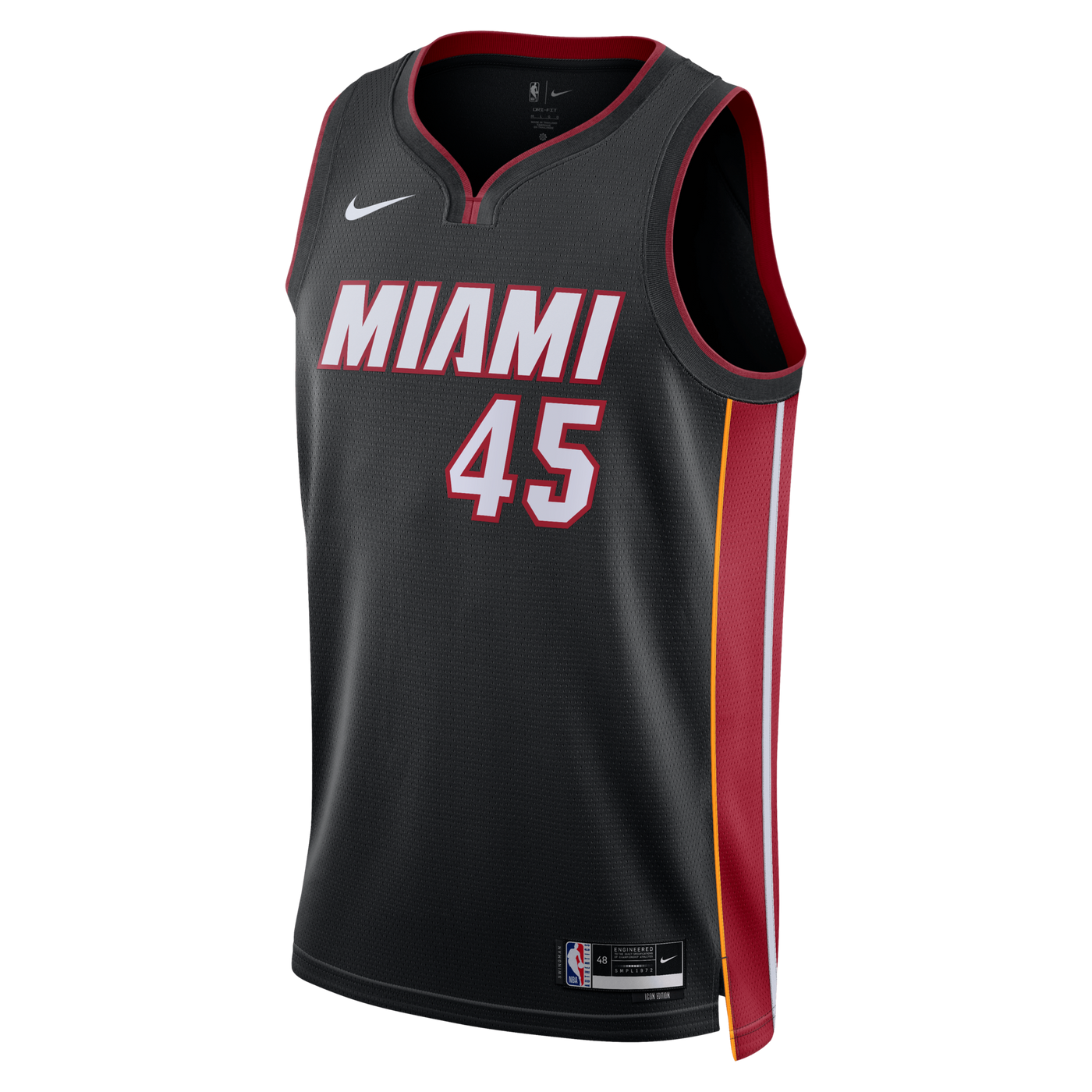 Miami Heat Nike Icon Edition Swingman Jersey - Black - Davion Mitchell
