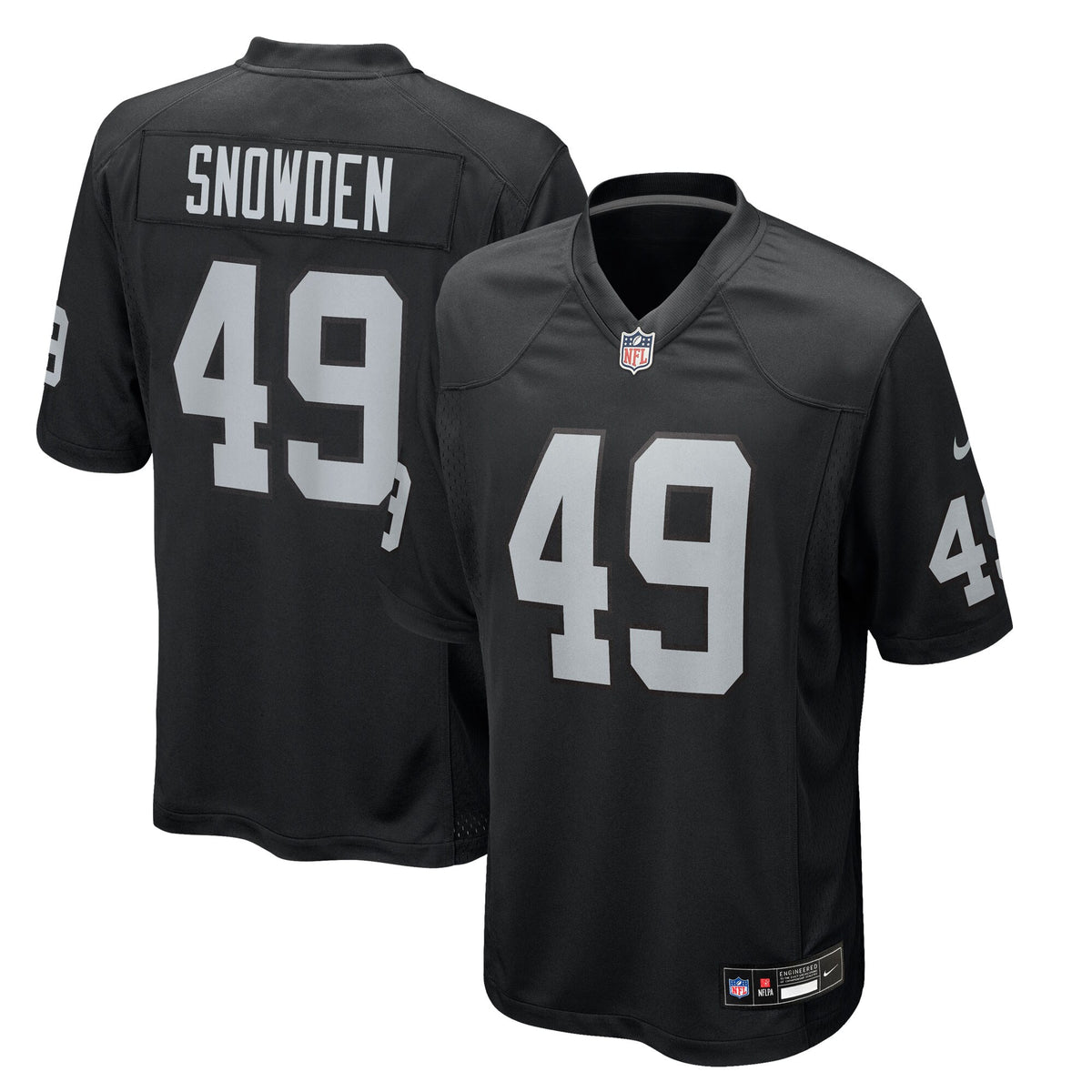 Las Vegas Raiders Charles Snowden Black Team Game Jersey