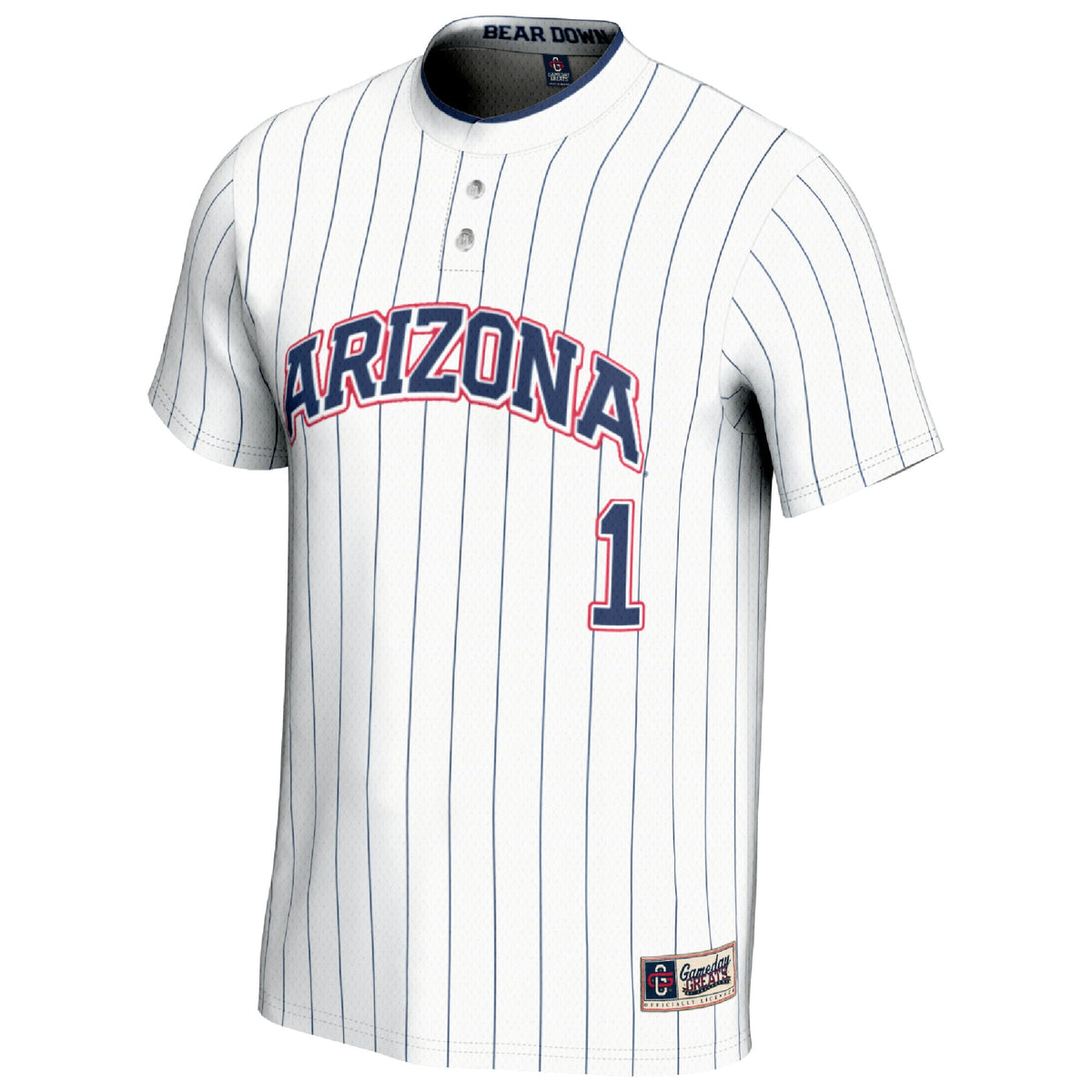 #1 Arizona Wildcats GameDay Greats Lightweight Softball Fashion Jersey - White