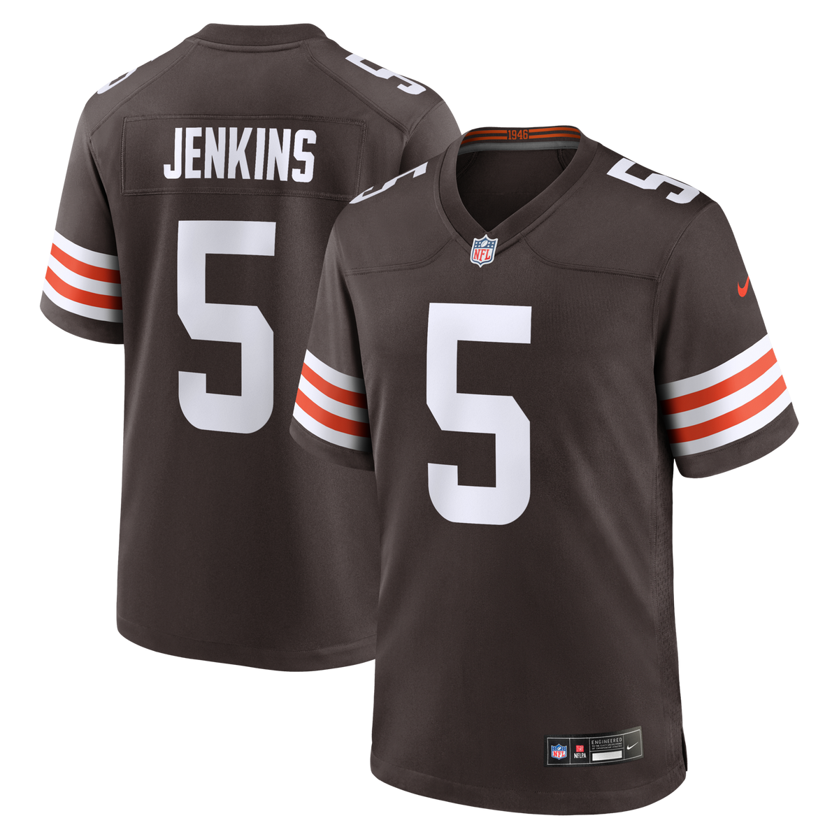 Cleveland Browns Rayshawn Jenkins Brown Team Game Jersey