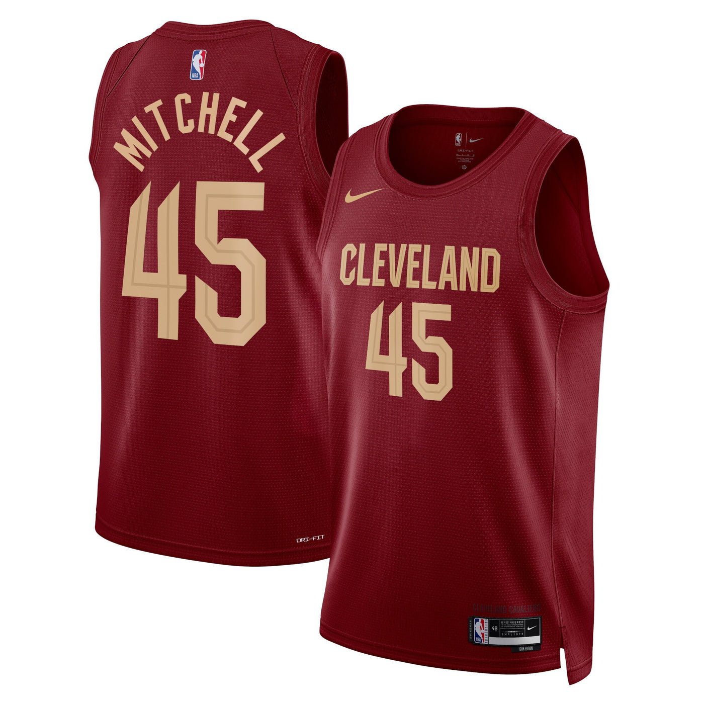 Cleveland Cavaliers Nike Icon Edition Swingman Jersey - Maroon - Donovan Mitchell