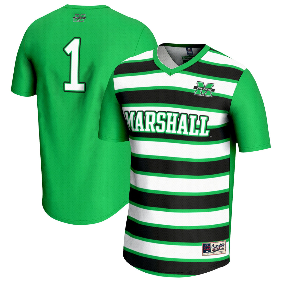 #1 Marshall Thundering Herd GameDay Greats Lightweight Soccer Fashion Jersey - Kelly Green