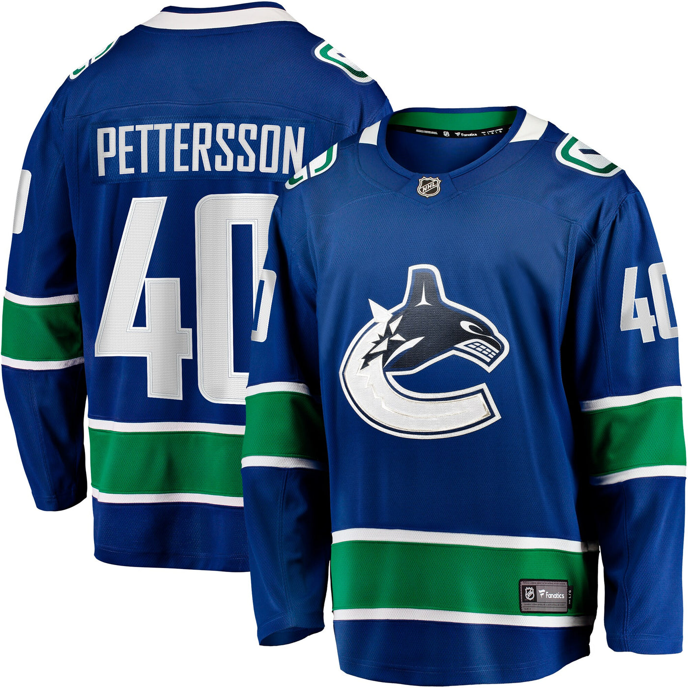 Vancouver Canucks Elias Pettersson Fanatics Blue Home Breakaway Jersey