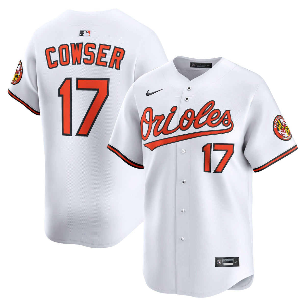 Baltimore Orioles Colton Cowser White Home Limited Player Jersey