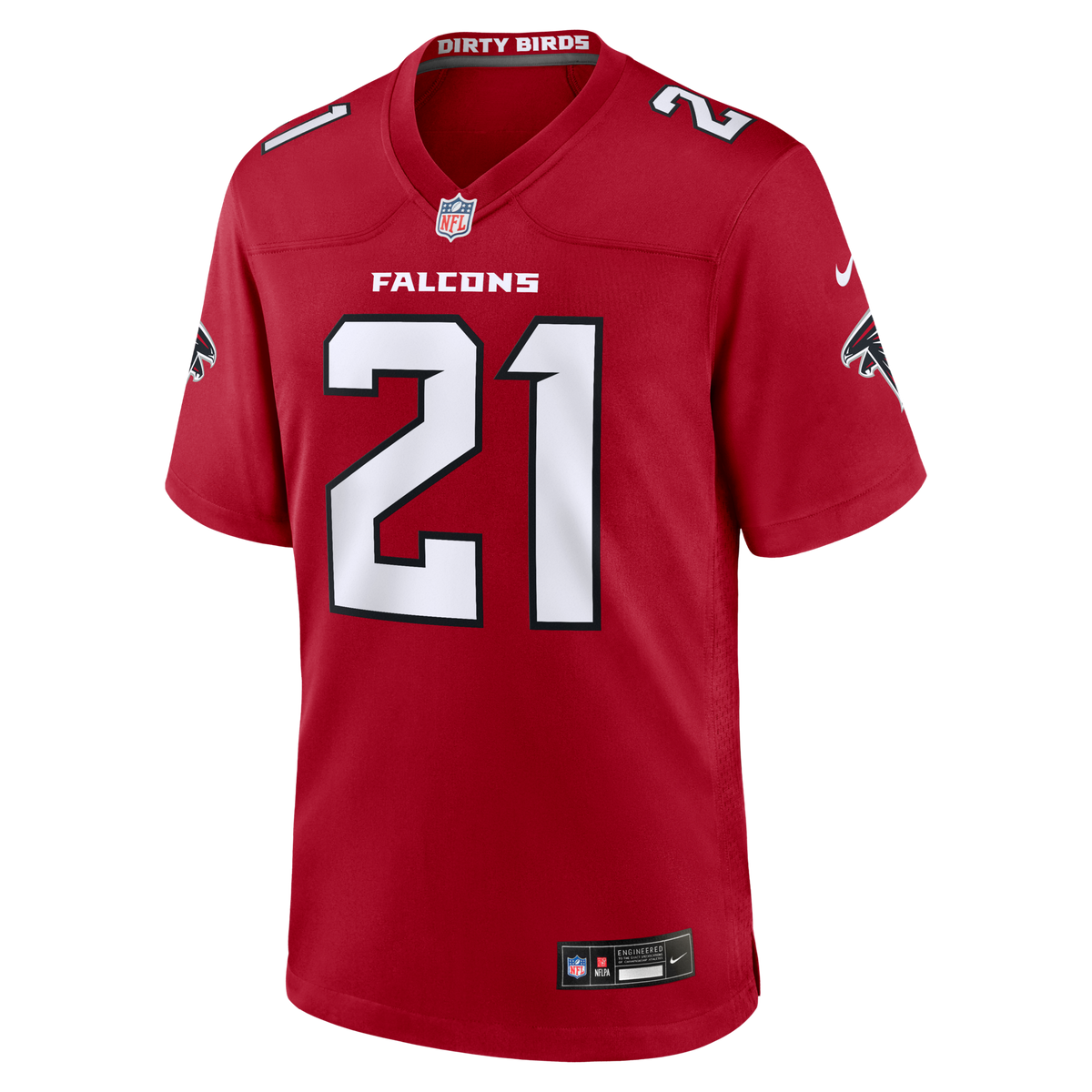 Atlanta Falcons Deion Sanders Red Retired Player Game Jersey