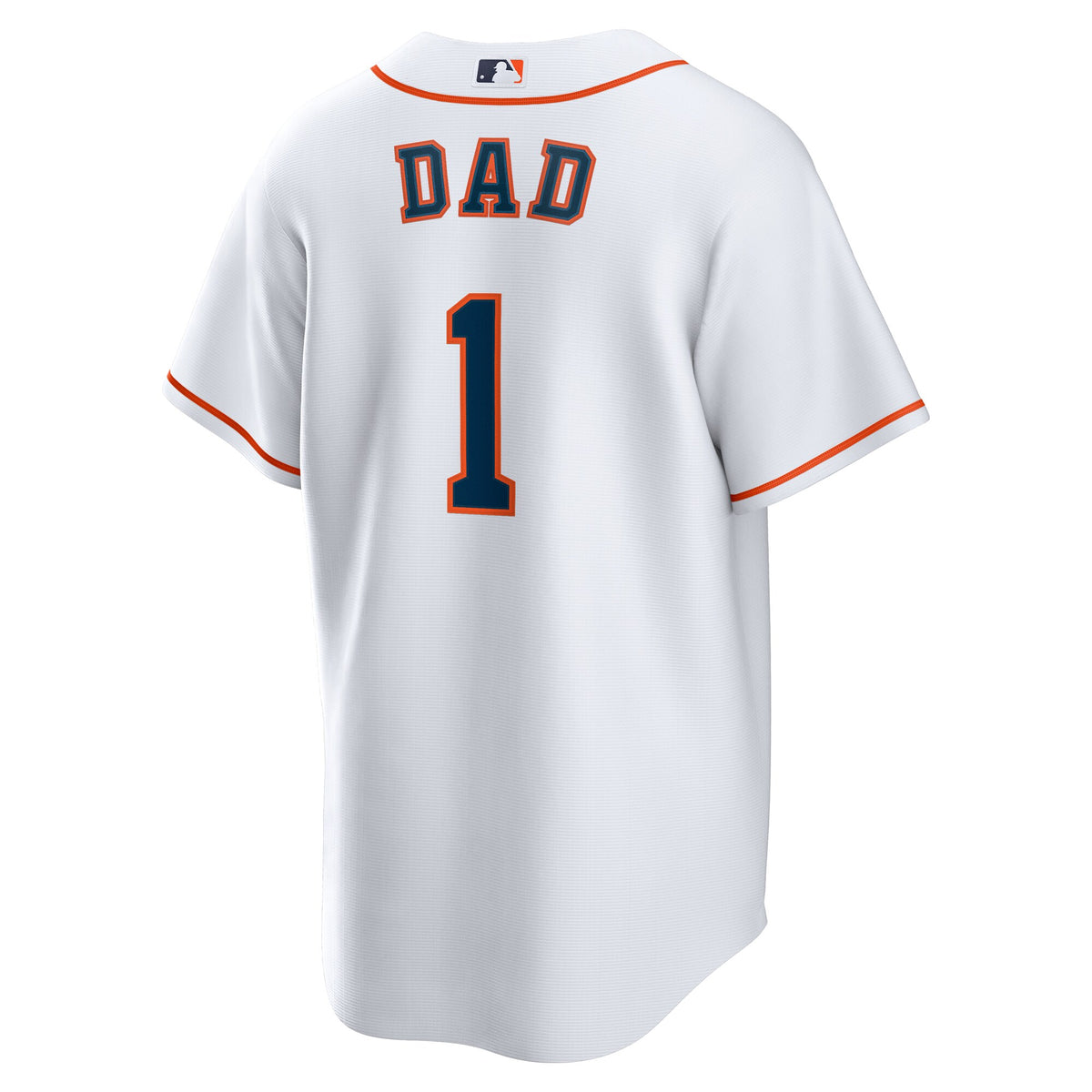 Houston Astros White #1 Dad Home Replica Jersey