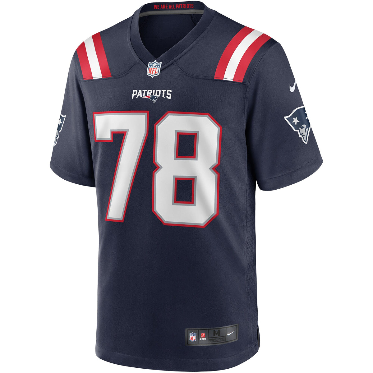 New England Patriots Bruce Armstrong Navy Game Retired Player Jersey