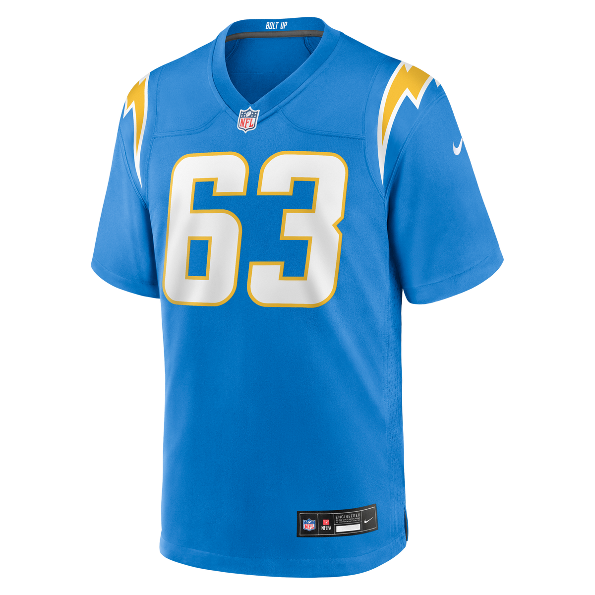 Los Angeles Chargers Tyler Biadasz Powder Blue Team Game Jersey