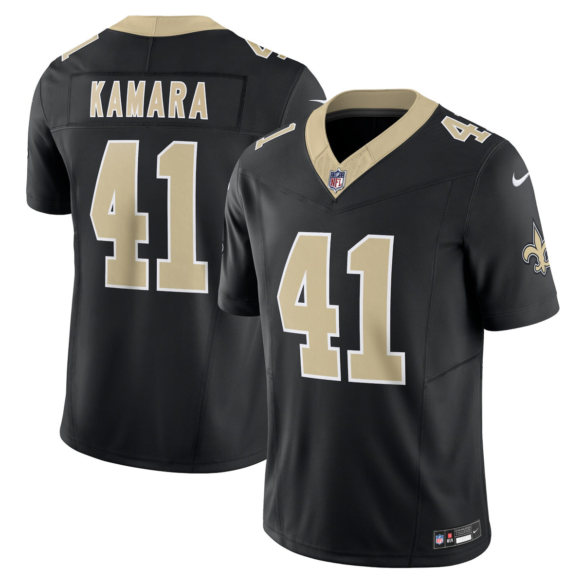 New Orleans Saints Alvin Kamara Black Vapor F.U.S.E. Limited Jersey