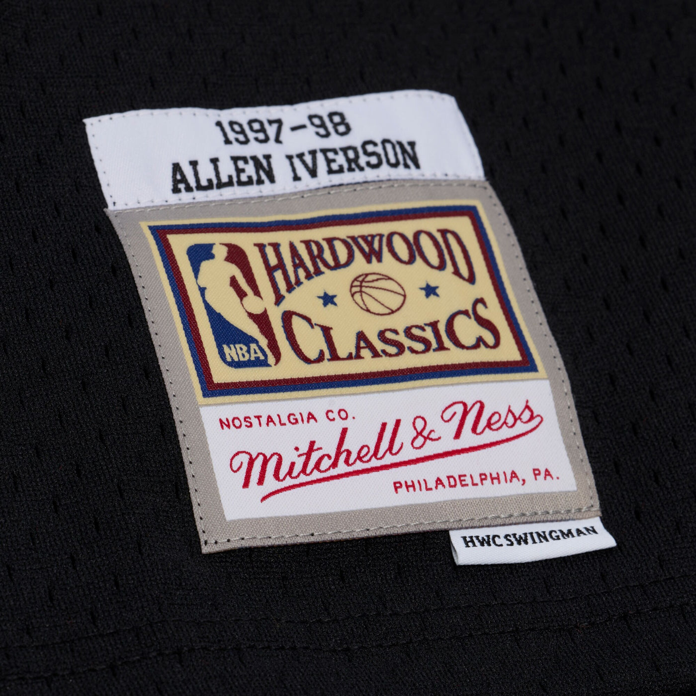 Philadelphia 76ers Mitchell & Ness Allen Iverson 1997 Dark Authentic Jersey - Black