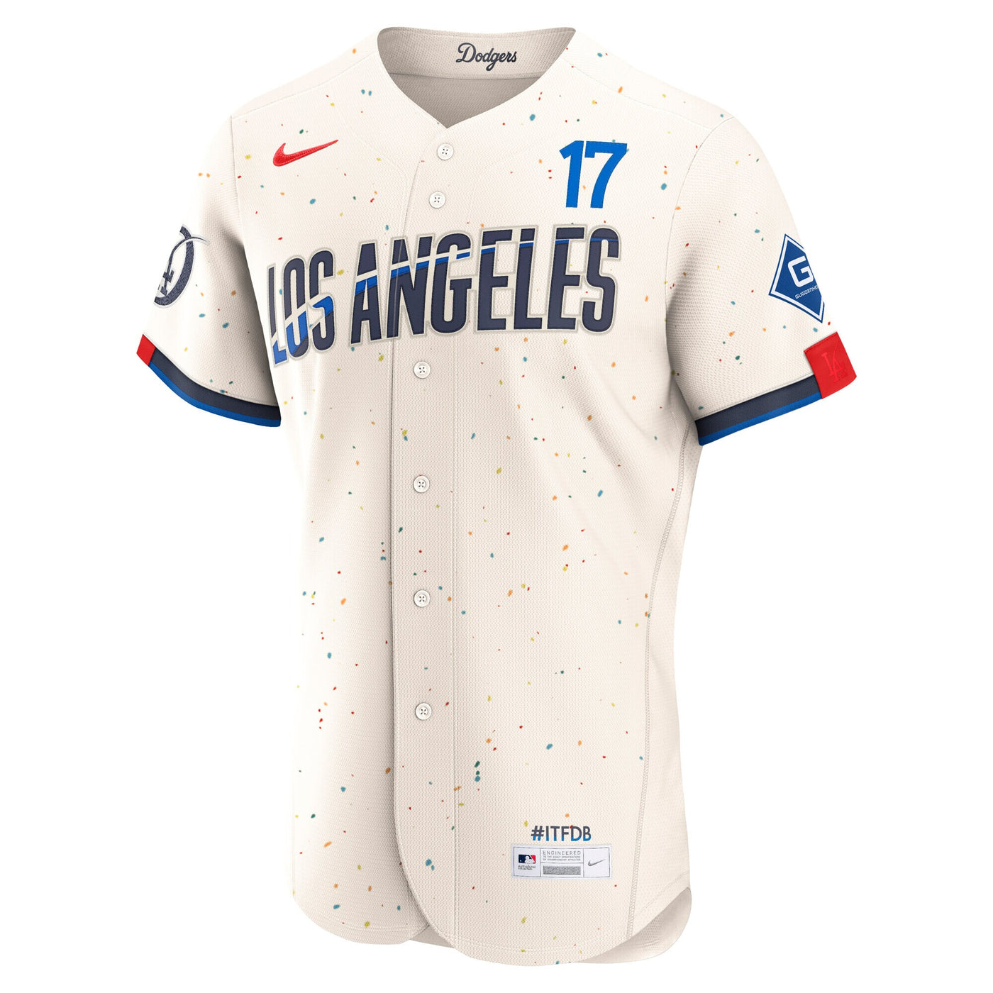 Los Angeles Dodgers Shohei Ohtani Nike Cream City Connect Authentic Sponsor Patch Jersey