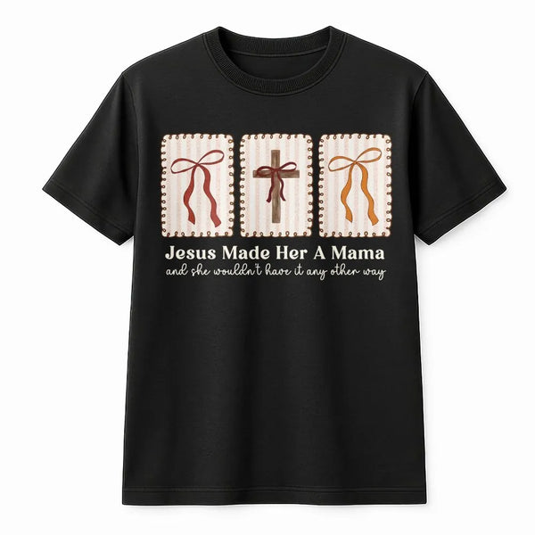 Christian Mama Sweatshirt | Coquette Bow Cross Graphic | Soft Cotton Blend | Religious Gift for New Mom