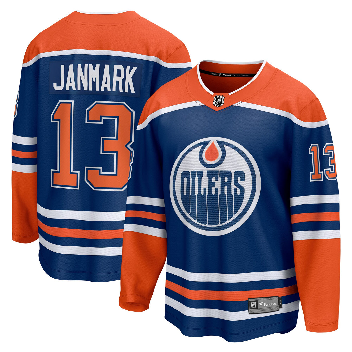 Edmonton Oilers Mattias Janmark Fanatics Royal Home Breakaway Jersey