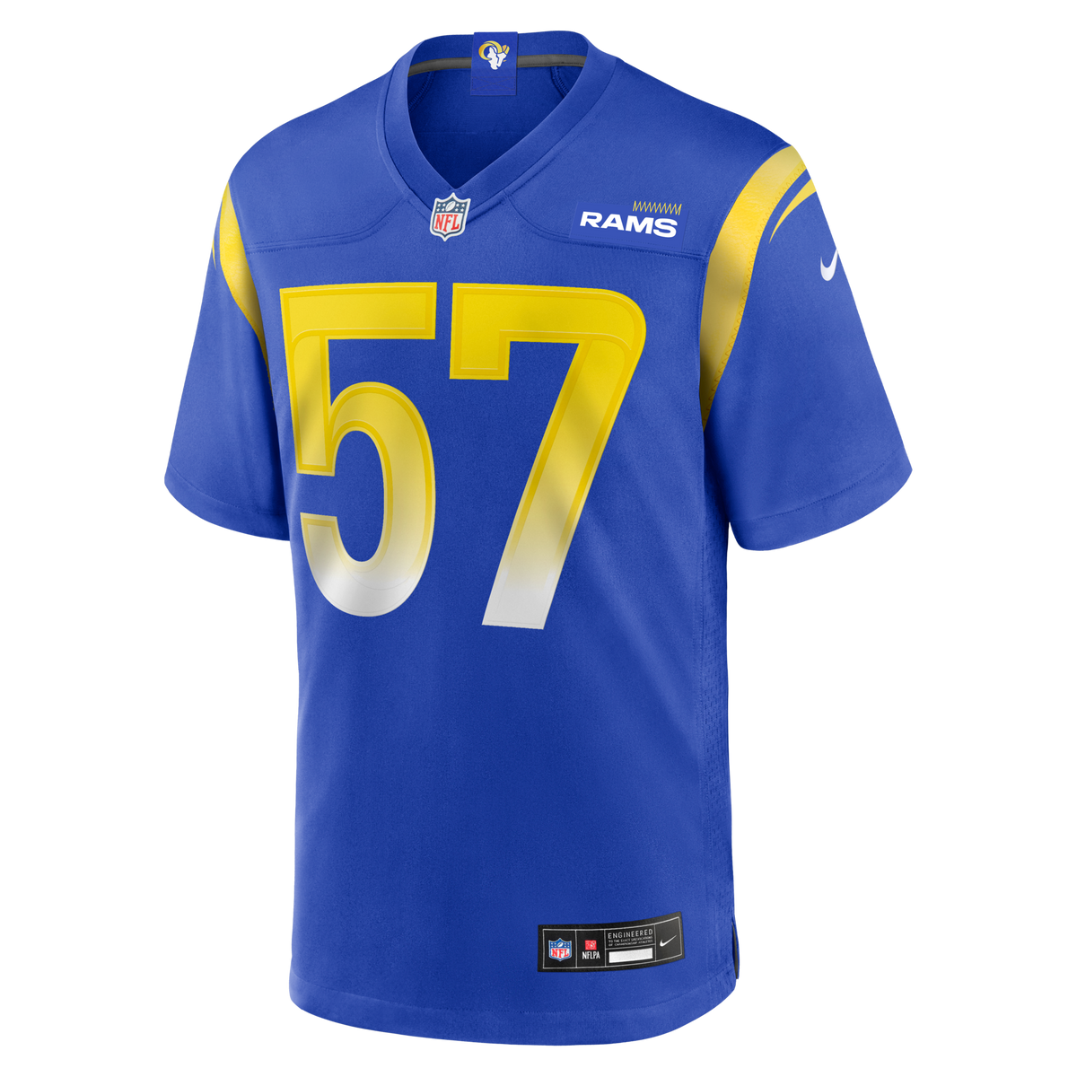 Los Angeles Rams Ty Hamilton Royal Team Game Jersey