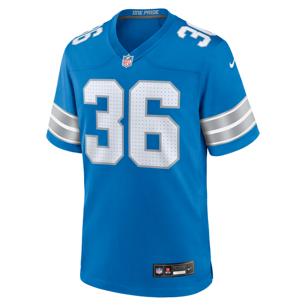 Detroit Lions Chuck Clark Nike Blue Team Game Jersey