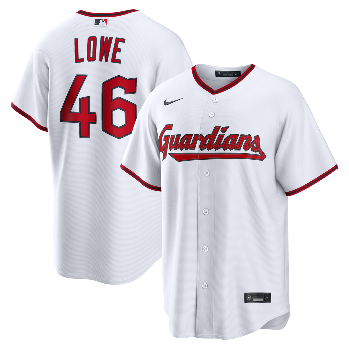 Cleveland Guardians Nathaniel Lowe White Home Replica Jersey