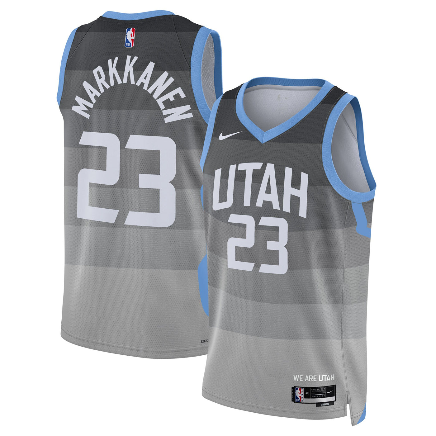 Utah Jazz Nike 2025/26 City Edition Swingman Jersey - Gray - Lauri Markkanen