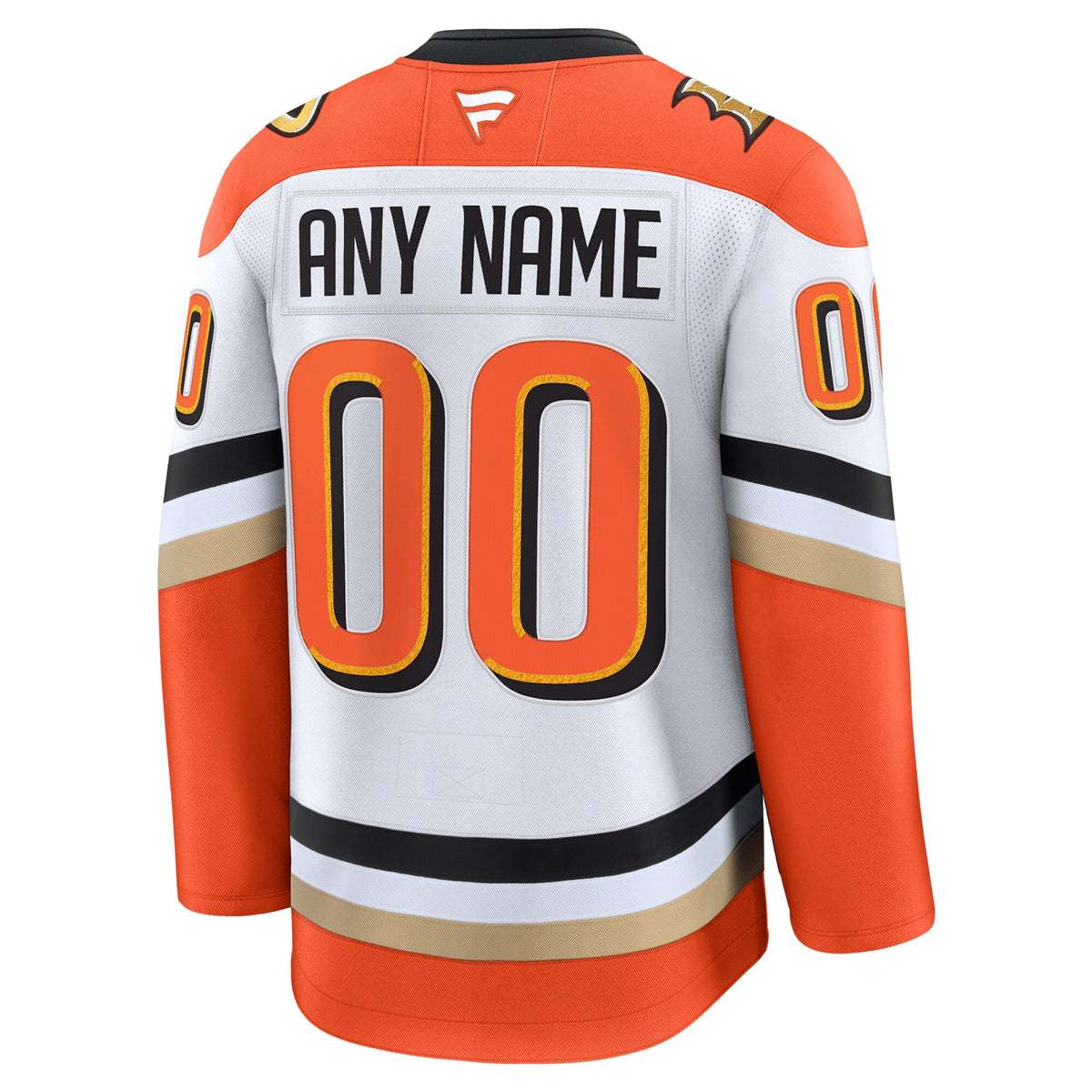 Anaheim Ducks Fanatics White Away Premium Custom Jersey