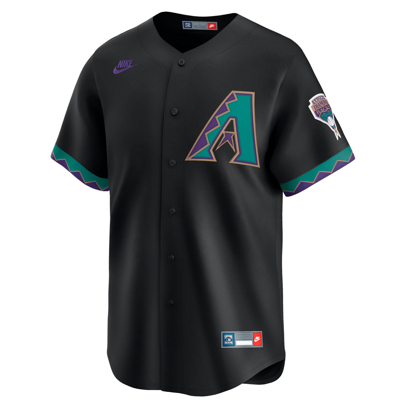 Arizona Diamondbacks Randy Johnson Nike Black Throwback Cooperstown Collection Limited Jersey