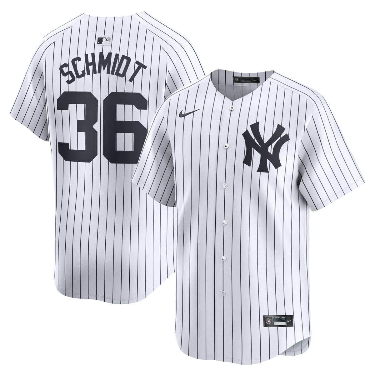 New York Yankees Clarke Schmidt White Home Limited Player Jersey