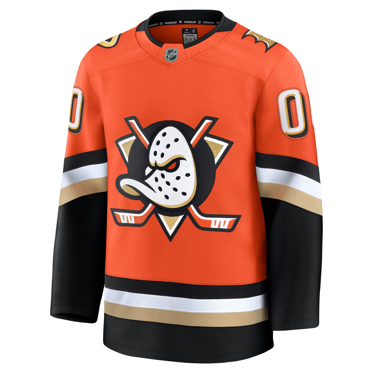 Anaheim Ducks Fanatics Orange Home Premium Custom Jersey