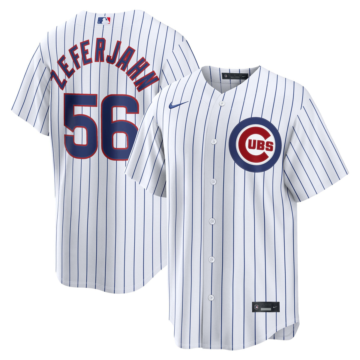 Chicago Cubs Ryan Zeferjahn White Home Replica Jersey